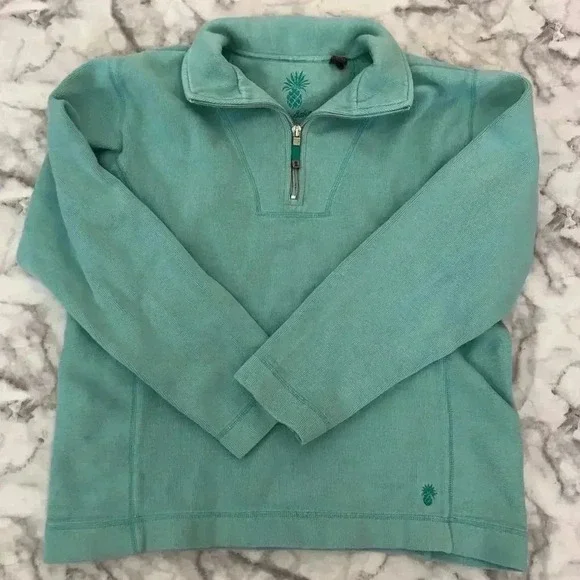 Tommy Bahama Women's Blue Quarter Zip Jacket Size M - Picture 2 of 5